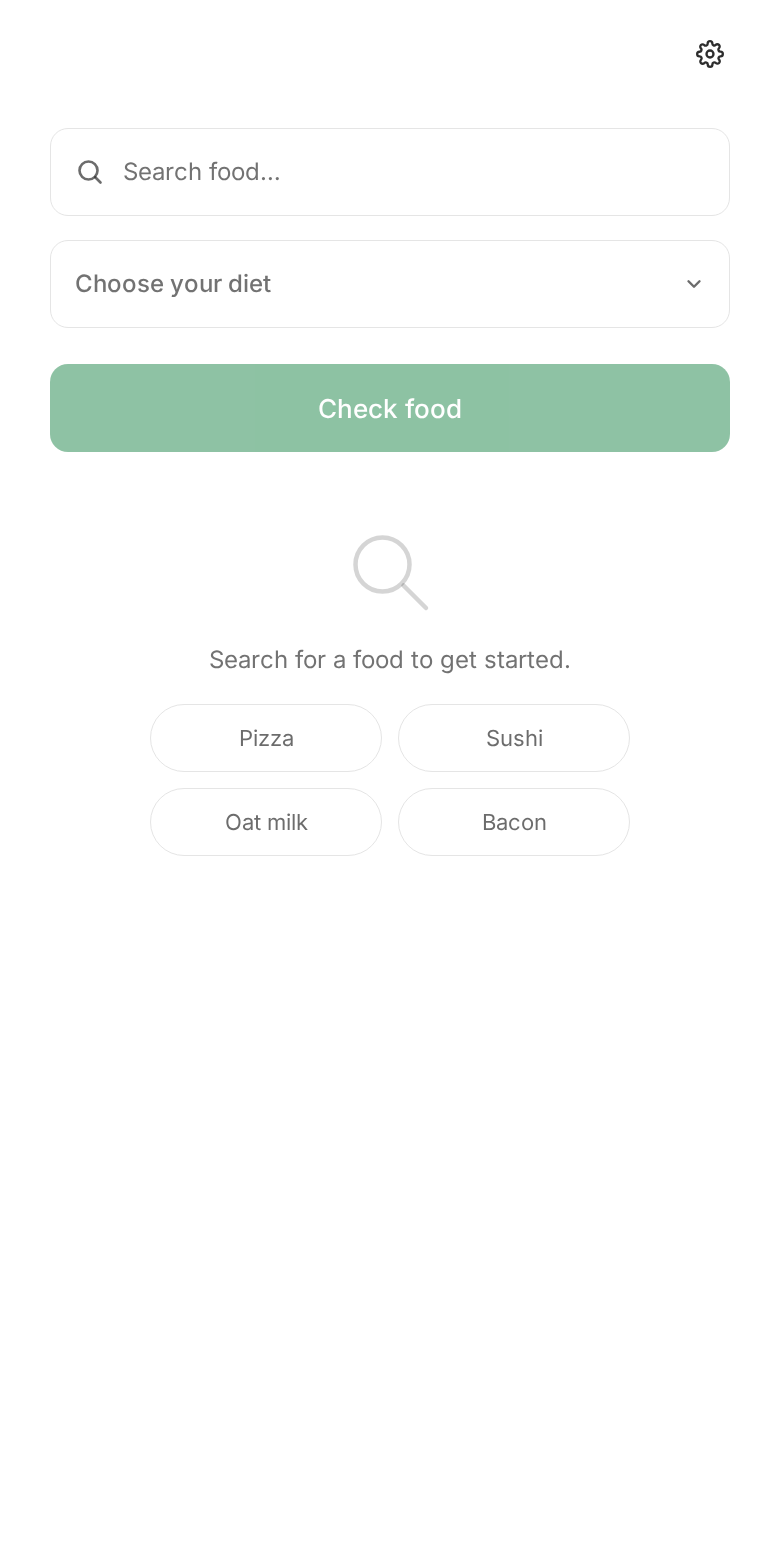 Audeat home search screen